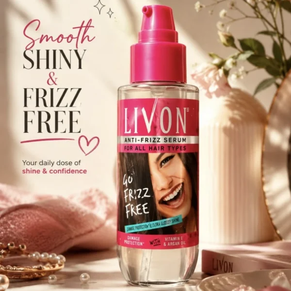 LIVON ANTI FRIZZ SERUM FOR ALL HAIR TYPES 100ML